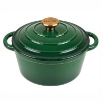 Hrnec litinový smaltovaný HAGE 3 l zelený 22 cm s poklicí