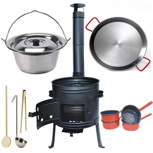 Kotlíkový set Párty 2 v 1 full, kotlina 45 cm a kotlík nerez Lux 30 L s příslušenstvím