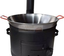 Kotlíkový set Párty 2 v 1 full, kotlina 45 cm a kotlík nerez Lux 30 L s hlubokou pánví a příslušenstvím (2)
