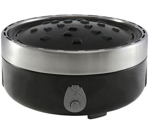 Cestovní bezkouřový gril černý, přenosný gril s ventilátorem