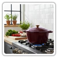 Hrnec litinový smaltovaný HAGE 5 l lilek 26 cm s poklicí (6)