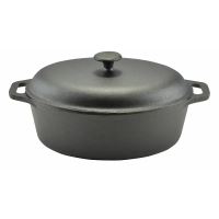 Litinový pekáč oválný 7,5 l (36 cm) „Kachna“ – extra velký masivní pekáč s poklicí na husu a pečení vcelku
