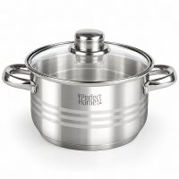 Nerezový hrnec se skleněnou poklicí Perfect Home 2,5 l, Ø 18 cm