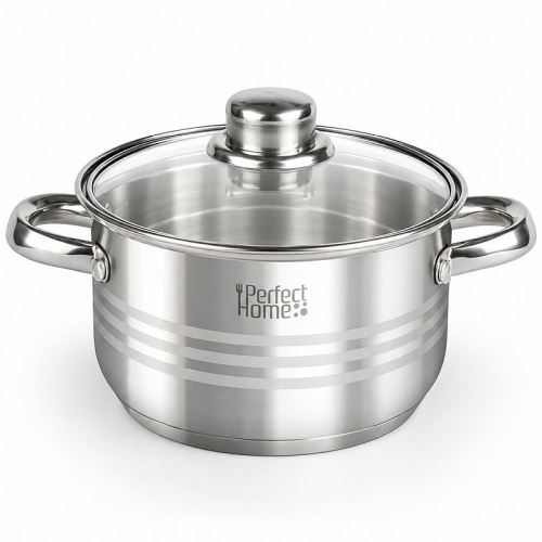 Nerezový hrnec se skleněnou poklicí Perfect Home 2,5 l, Ø 18 cm