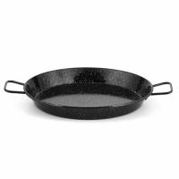Smaltovaná paella pánev Garcima 28 cm – černá ocelová pánev pro 1–2 porce, snadná údržba (1)