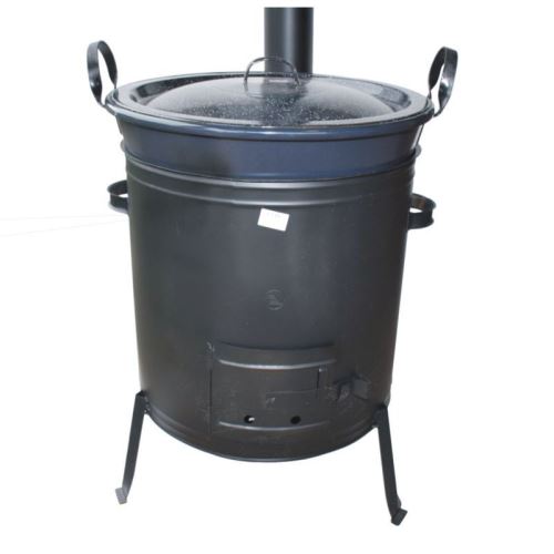 Kotel s poklicí 50 L a kotlina 50 cm s kouřovodem