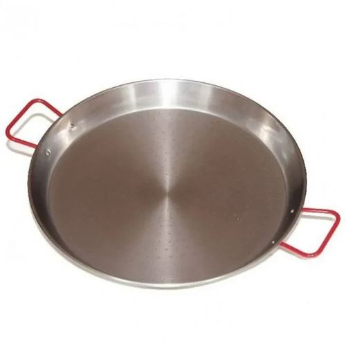 Tradiční paella pánev Garcima z leštěné oceli 42 cm – autentická ocelová pánev pro 7–10 porcí
