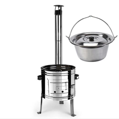 Kotlíkový set Párty, nerezová kotlina 42 cm a nerezový kotlík 22 L Klasik